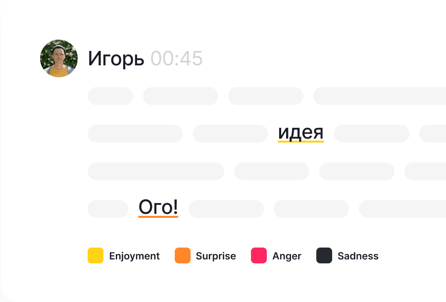 Картинка отображающая анализ невербальных эмоций